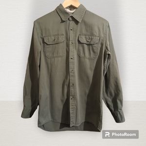 Wrangler Premium Quality Green Collared Button-down, Size Small